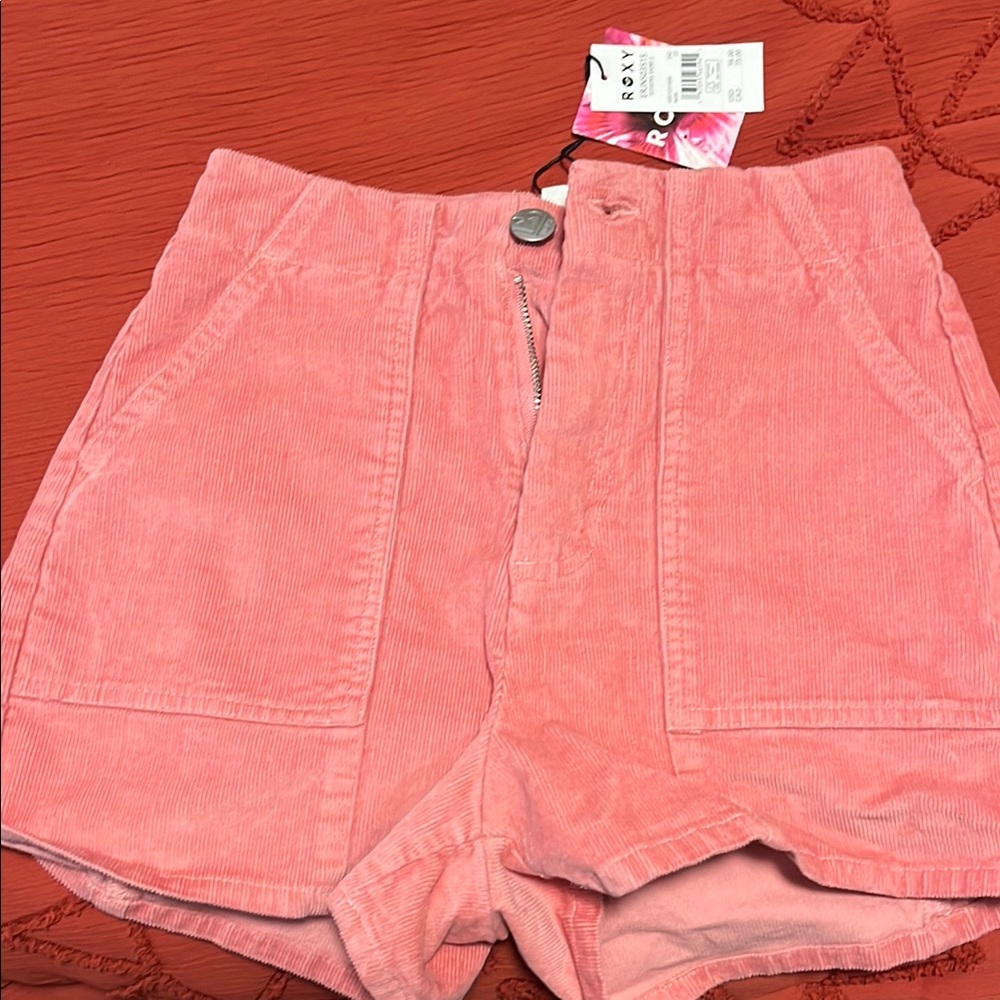 Pink Corduroy Women Shorts